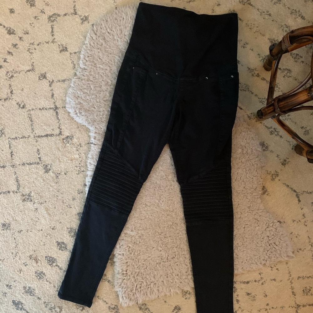 H&M Mama Moto Jeggings in Black (Maternity)